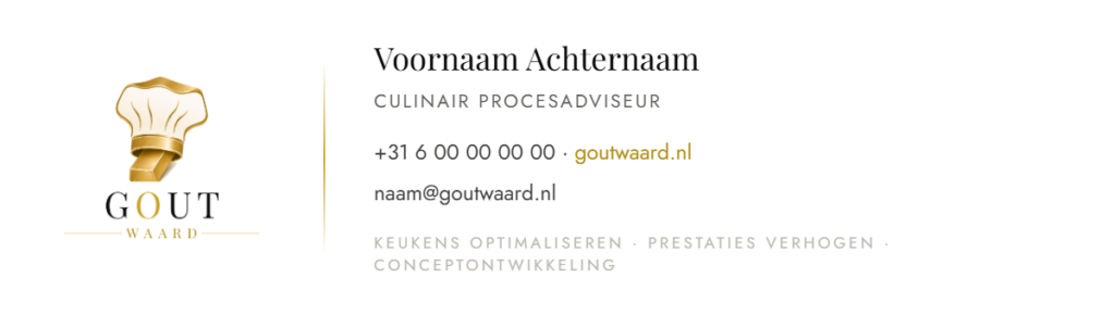 E-mailhandtekening voor Gout Waard