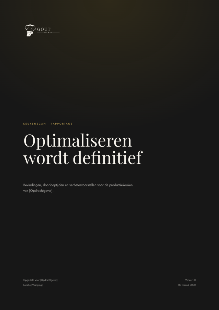 Rapport omslag voor Gout Waard