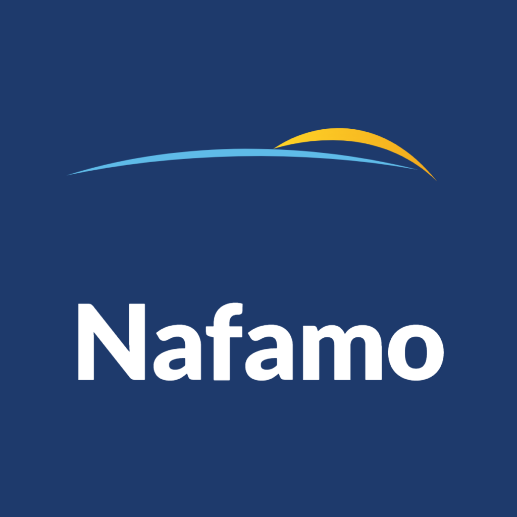 Beeldmerk van Nafamo, ook bruikbaar in beweging