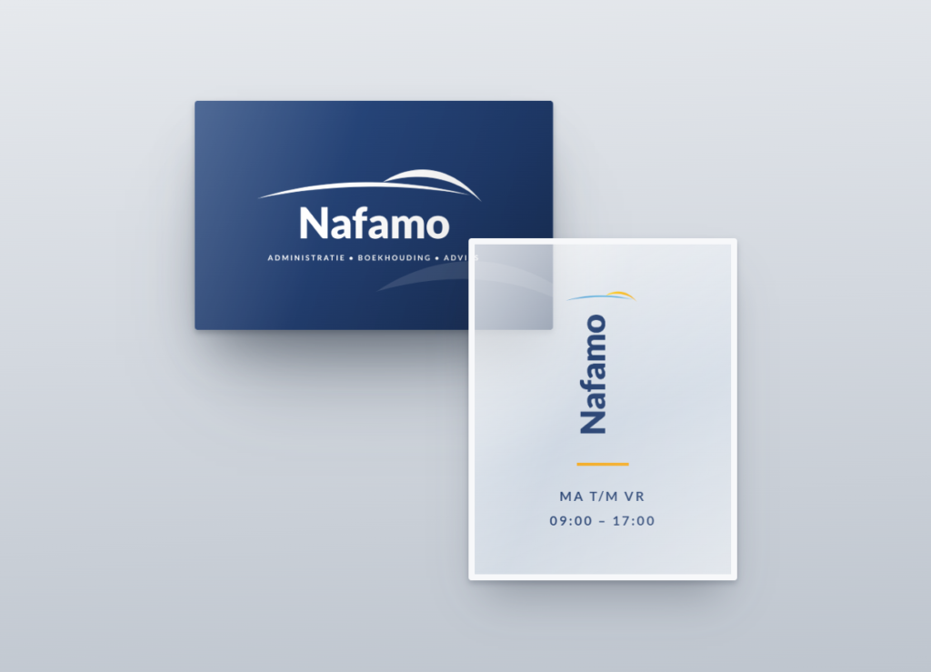 Bord op kantoor voor Nafamo