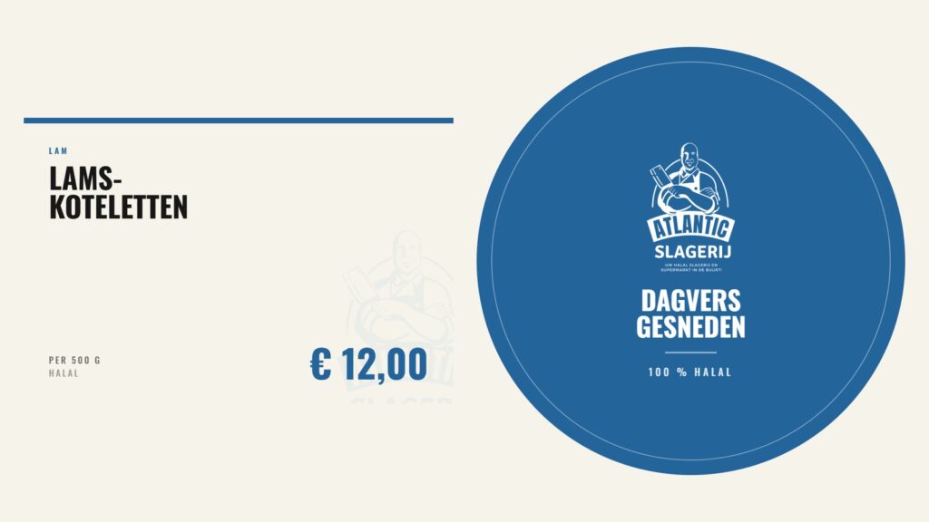 Prijskaart voor Atlantic Slagerij