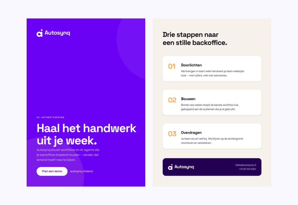 Flyer voor AutoSynq