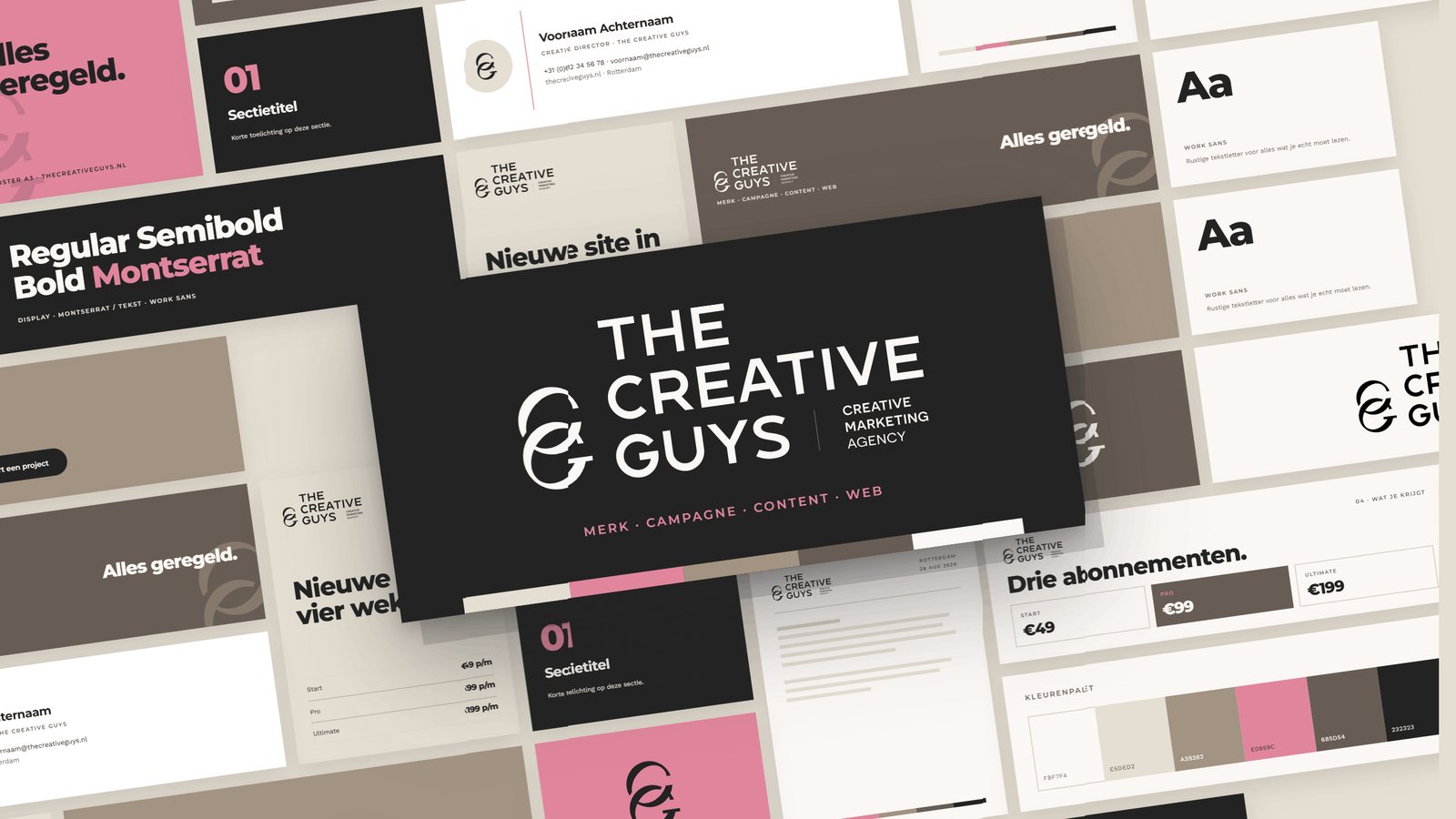 De huisstijl van The Creative Guys in een overzicht