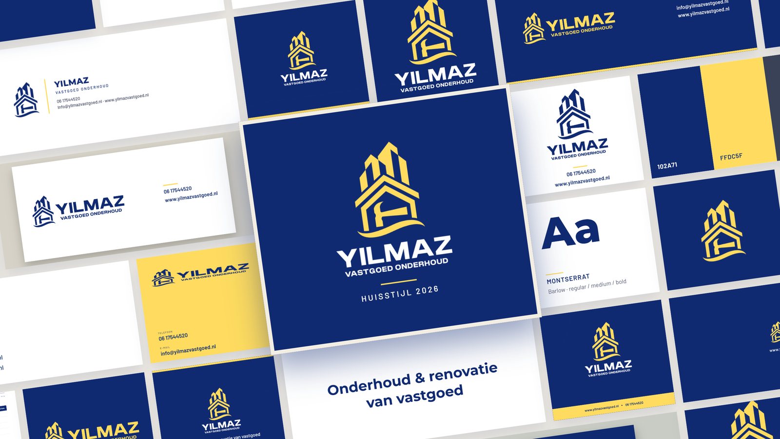 De huisstijl van Yilmaz Cleaning Service in een overzicht